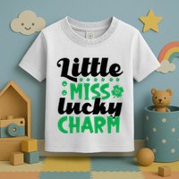 Little Miss Lucky Charm St Patrick's Day Toddler T-Shirt