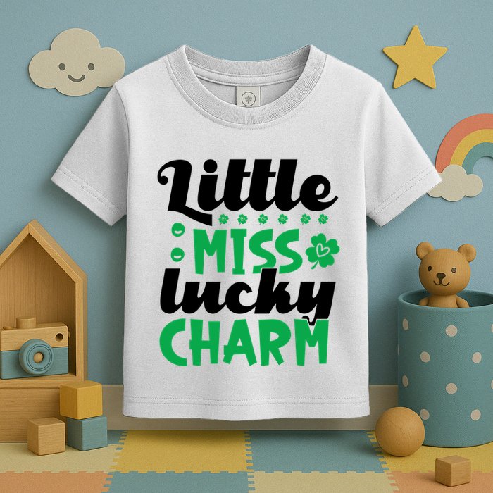 Little Miss Lucky Charm St Patrick's Day Toddler T-Shirt