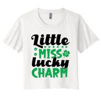 Little Miss Lucky Charm St Patrick's Day Women's Crop Top Tee