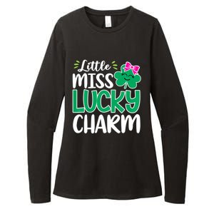 Little Miss Lucky Charm Shamrock St Patricks Day Girls Womens CVC Long Sleeve Shirt