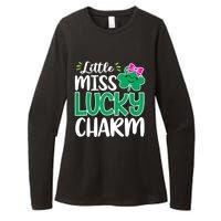 Little Miss Lucky Charm Shamrock St Patricks Day Girls Womens CVC Long Sleeve Shirt