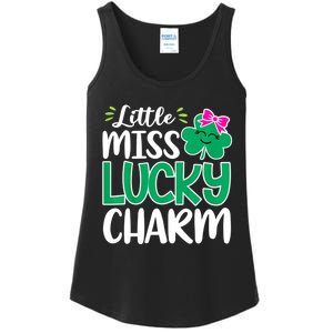 Little Miss Lucky Charm Shamrock St Patricks Day Girls Ladies Essential Tank