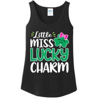 Little Miss Lucky Charm Shamrock St Patricks Day Girls Ladies Essential Tank