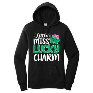 Little Miss Lucky Charm Shamrock St Patricks Day Girls Women's Pullover Hoodie