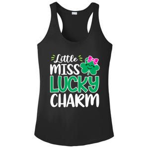 Little Miss Lucky Charm Shamrock St Patricks Day Girls Ladies PosiCharge Competitor Racerback Tank