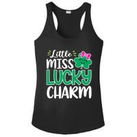 Little Miss Lucky Charm Shamrock St Patricks Day Girls Ladies PosiCharge Competitor Racerback Tank