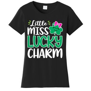 Little Miss Lucky Charm Shamrock St Patricks Day Girls Women's T-Shirt