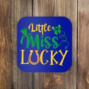 Little Miss Lucky Funny Gift St Patricks Day Cute Gift Coaster