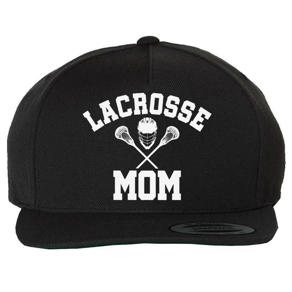 Lacrosse Mom Lax Sports Moms MotherS Day Gift Wool Snapback Cap