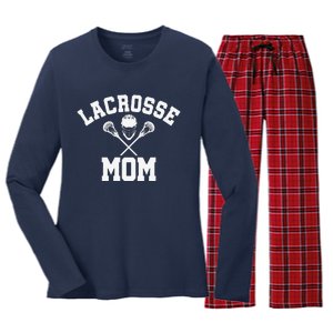 Lacrosse Mom Lax Sports Moms MotherS Day Gift Women's Long Sleeve Flannel Pajama Set 