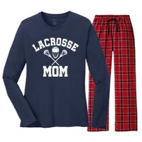 Lacrosse Mom Lax Sports Moms MotherS Day Gift Women's Long Sleeve Flannel Pajama Set 