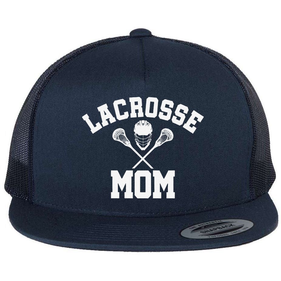 Lacrosse Mom Lax Sports Moms MotherS Day Gift Flat Bill Trucker Hat