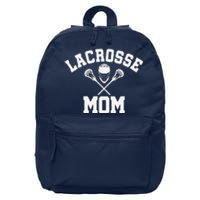 Lacrosse Mom Lax Sports Moms MotherS Day Gift 16 in Basic Backpack