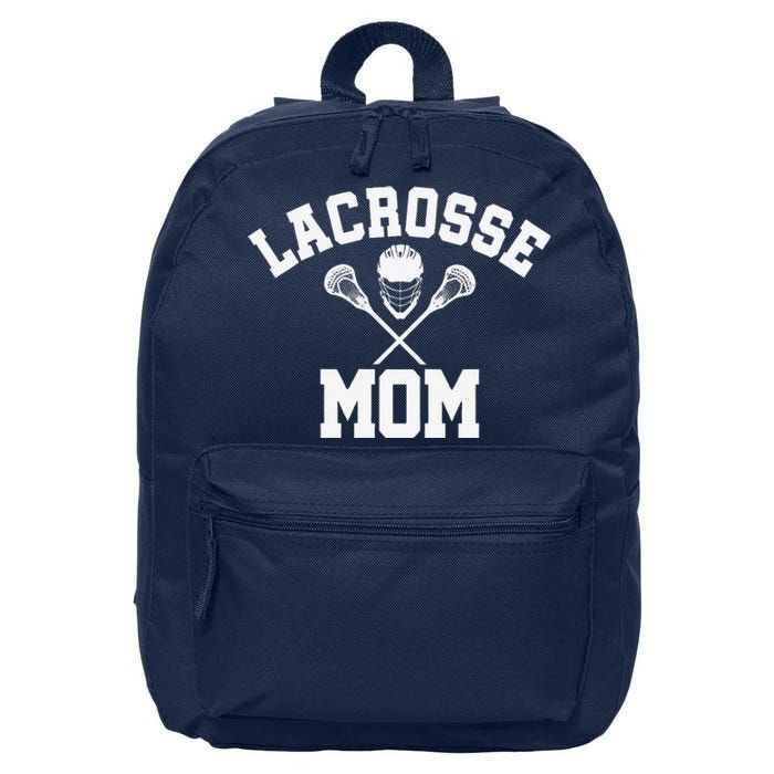 Lacrosse Mom Lax Sports Moms MotherS Day Gift 16 in Basic Backpack