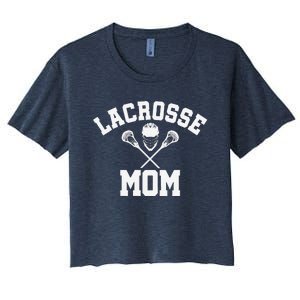 Lacrosse Mom Lax Sports Moms MotherS Day Gift Women's Crop Top Tee