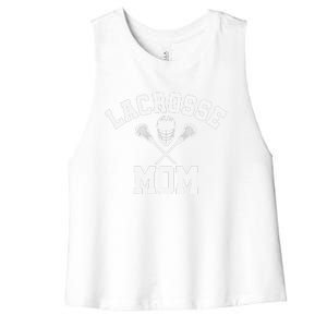 Lacrosse Mom Lax Sports Moms MotherS Day Gift Women's Racerback Cropped Tank