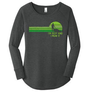 Lawn Mowing Landscaping Im Sexy And I Mow It Women's Perfect Tri Tunic Long Sleeve Shirt