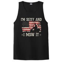 Lawn Mowing Landscaping IM Sexy And I Mow It Flag PosiCharge Competitor Tank