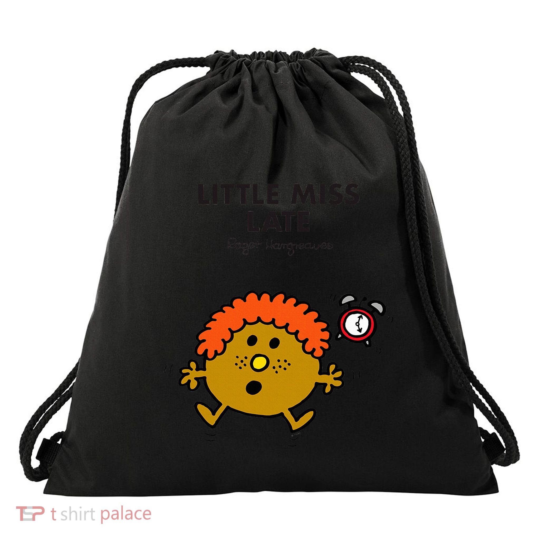 Little Miss Late Drawstring Bag