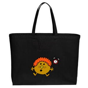 Little Miss Late Cotton Canvas Jumbo Tote