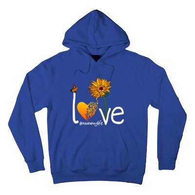 Love Mummy Life Mom Grandma Butterfly Sunflower Graphic Cool Gift Hoodie