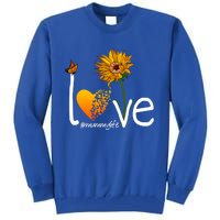 Love Mummy Life Mom Grandma Butterfly Sunflower Graphic Cool Gift Tall Sweatshirt