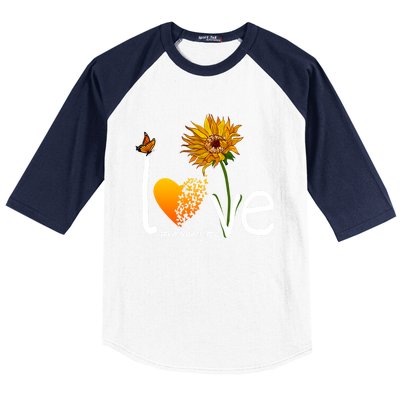 Love Mummy Life Mom Grandma Butterfly Sunflower Graphic Cool Gift Baseball Sleeve Shirt