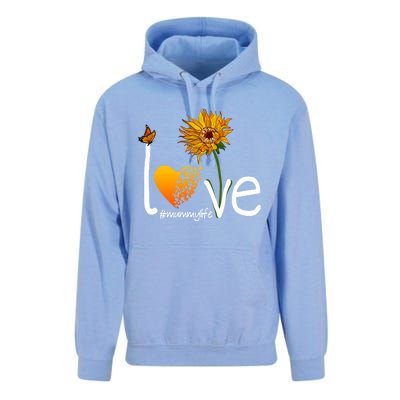 Love Mummy Life Mom Grandma Butterfly Sunflower Graphic Cool Gift Unisex Surf Hoodie