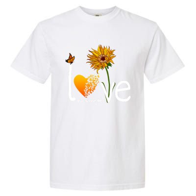 Love Mummy Life Mom Grandma Butterfly Sunflower Graphic Cool Gift Garment-Dyed Heavyweight T-Shirt