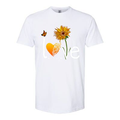 Love Mummy Life Mom Grandma Butterfly Sunflower Graphic Cool Gift Softstyle CVC T-Shirt