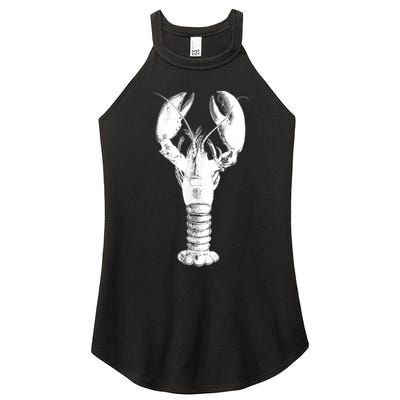 Large Maine Lobster in White Tee Women's Perfect Tri Rocker Tank
