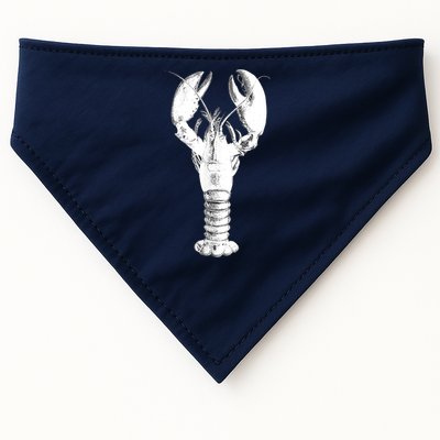 Large Maine Lobster in White Tee USA-Made Doggie Bandana
