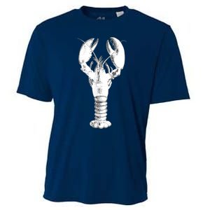 Large Maine Lobster in White Tee Cooling Performance Crew T-Shirt