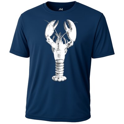Large Maine Lobster in White Tee Performance Shirt