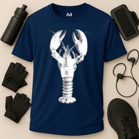 Large Maine Lobster in White Tee Performance Shirt