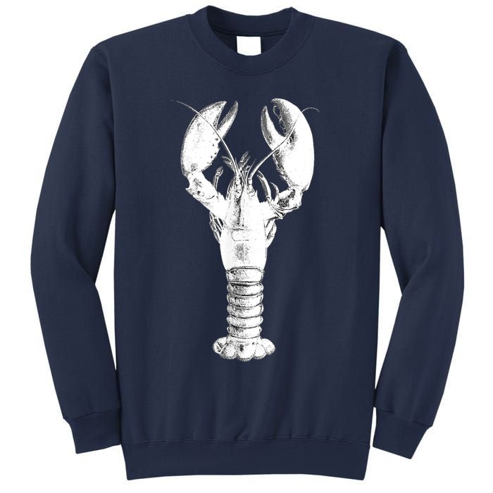 Large Maine Lobster in White Tee Sweatshirt