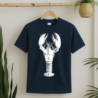 Large Maine Lobster in White Tee T-Shirt