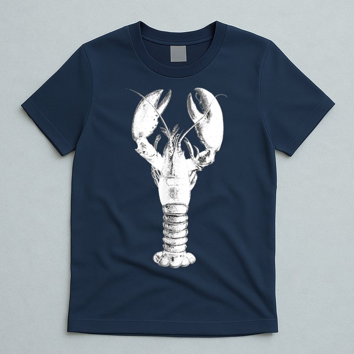 Large Maine Lobster in White Tee T-Shirt