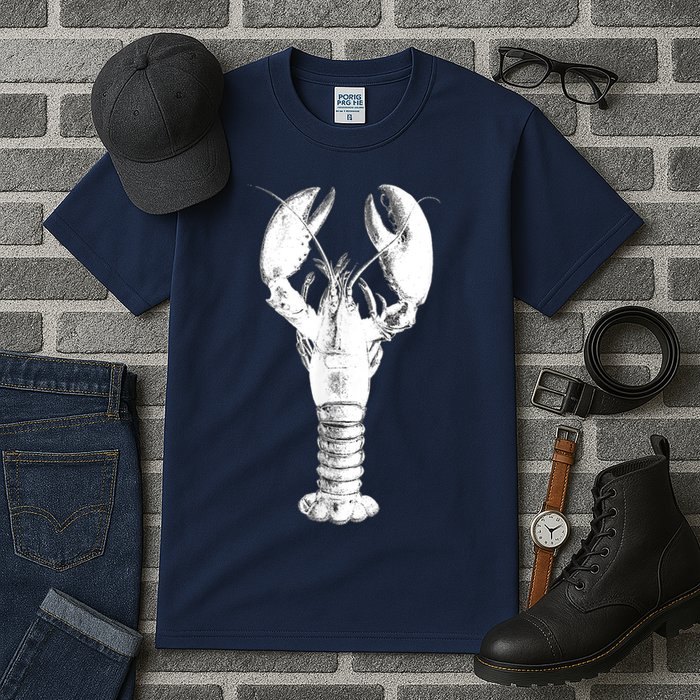 Large Maine Lobster in White Tee Tall T-Shirt