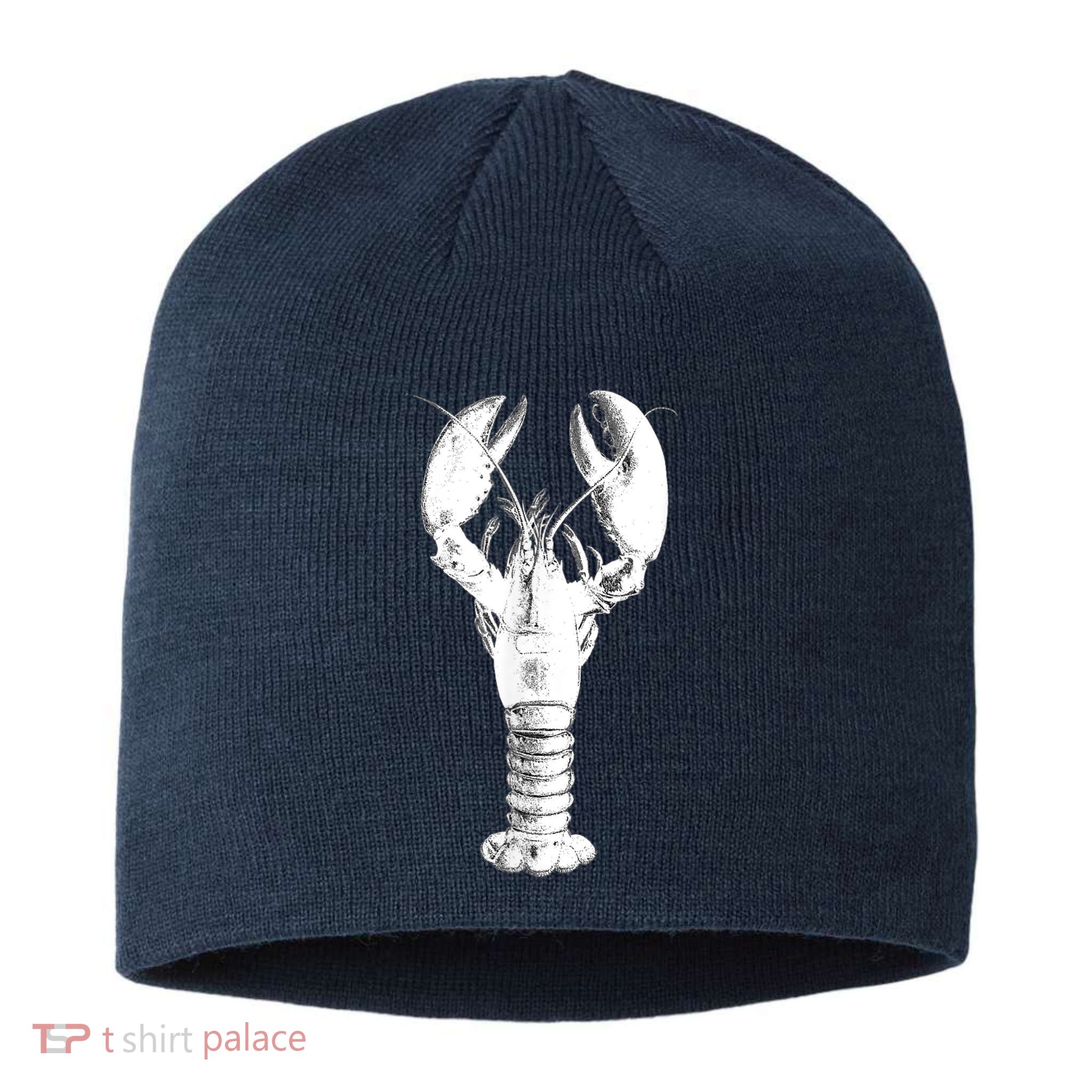 Large Maine Lobster in White Tee Sustainable Beanie