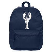 Large Maine Lobster in White Tee 16 in Basic Backpack