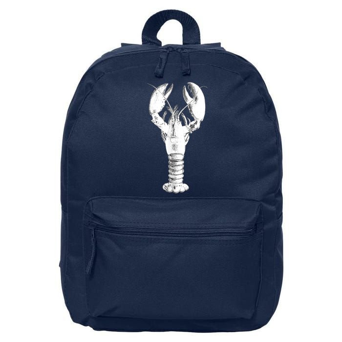 Large Maine Lobster in White Tee 16 in Basic Backpack