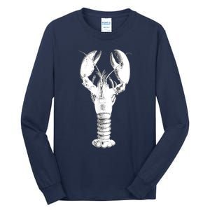 Large Maine Lobster in White Tee Tall Long Sleeve T-Shirt