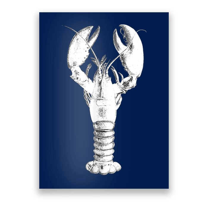 Large Maine Lobster in White Tee Poster