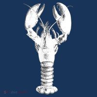 Large Maine Lobster in White Tee Sustainable Knit Beanie