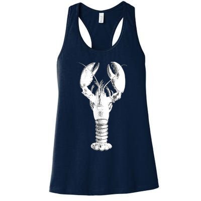 Large Maine Lobster in White Tee Womens Tank Top