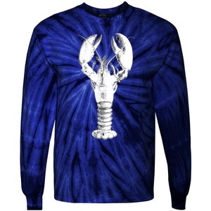 Large Maine Lobster in White Tee Tie-Dye Long Sleeve Shirt