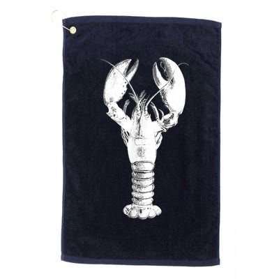 Large Maine Lobster in White Tee Golf Towel