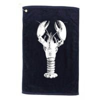 Large Maine Lobster in White Tee Golf Towel
