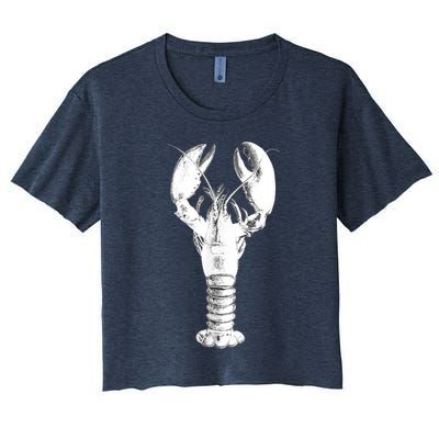 Large Maine Lobster in White Tee Crop Top